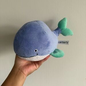Carter's Soft Blue and Green Whale Plush